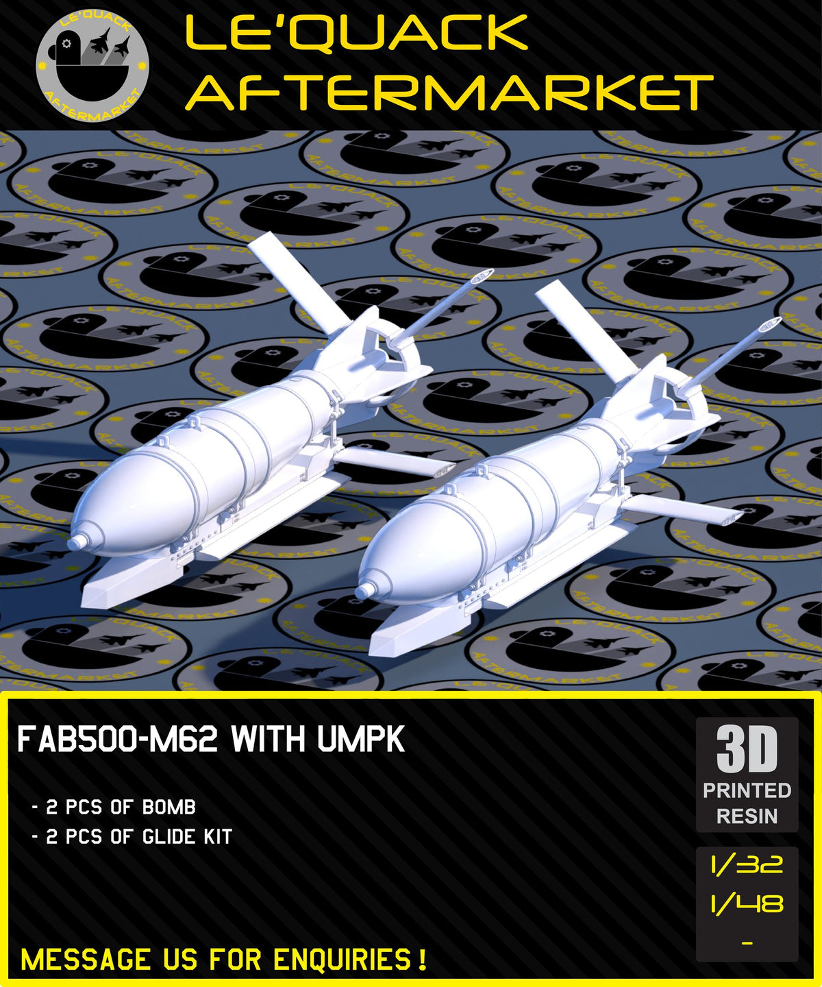 FAB 500-M62 UMPK 3D printed resin scale model accessory