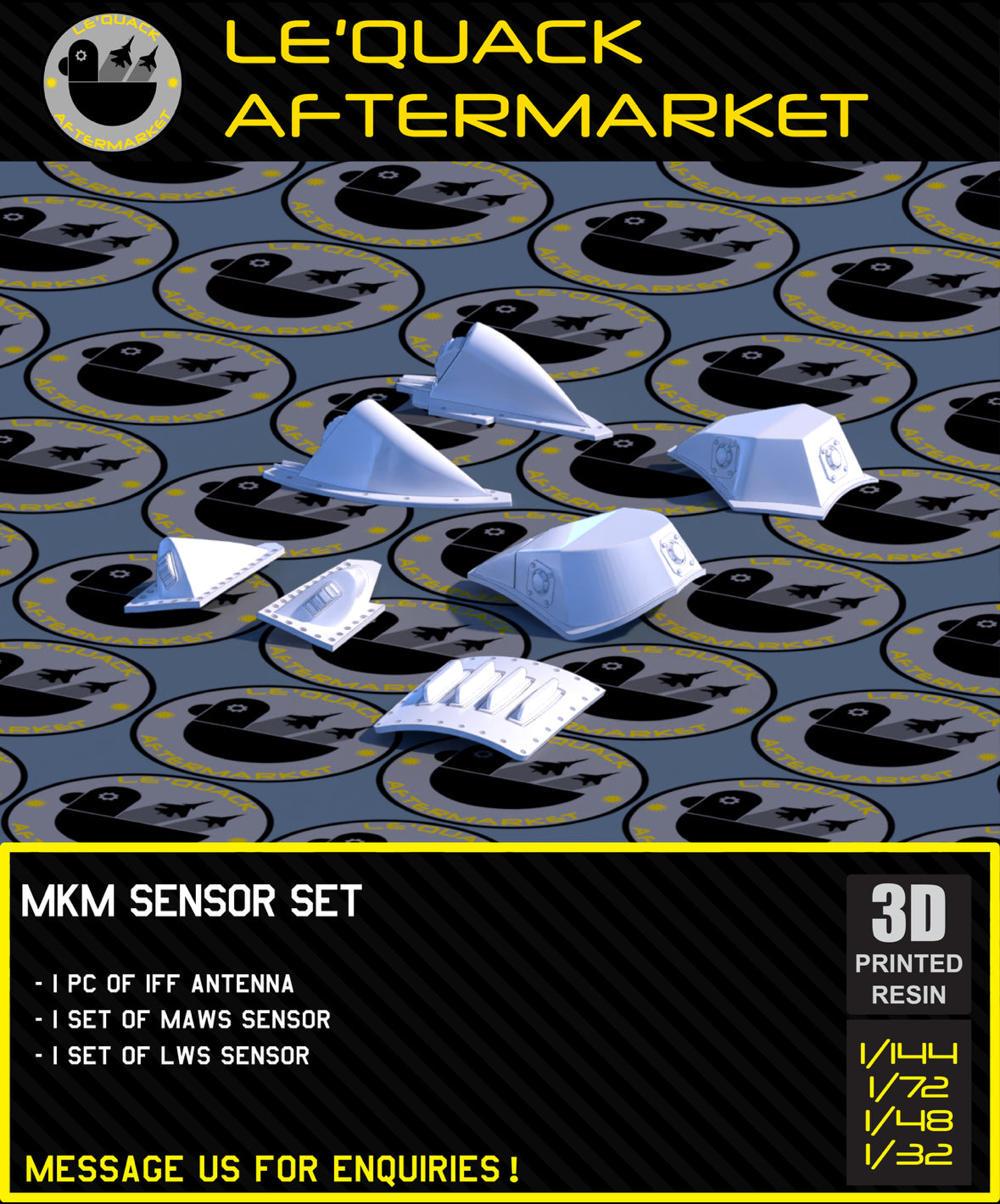 MKM Sensor Set 3D printed resin scale model accessory