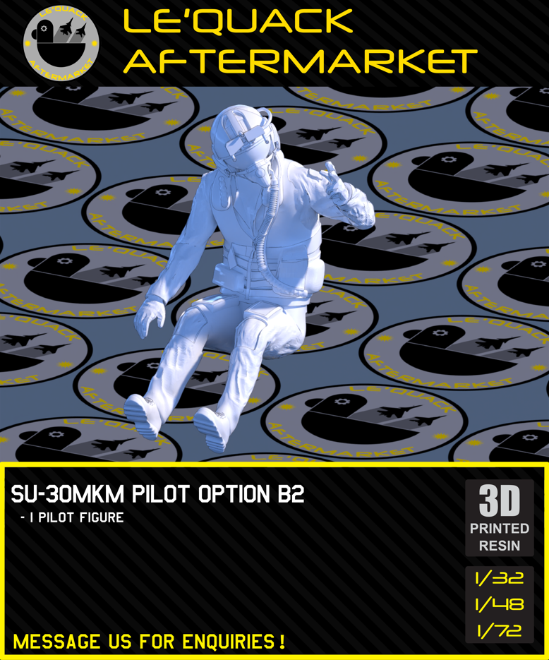 SU-30MKM Pilot figure, pose B2, 3D printed resin scale model accessory