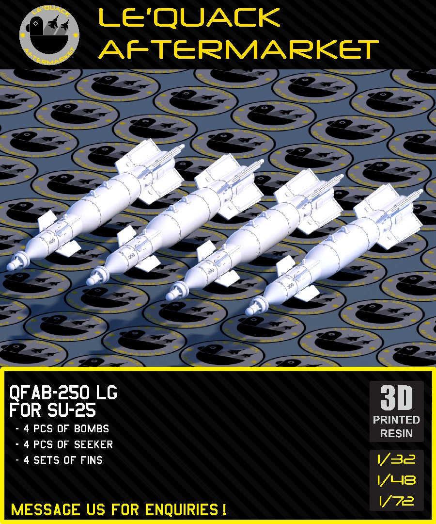 QFAB-250-LG for SU-25 3D printed resin scale model accessory