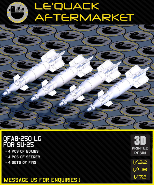 QFAB-250-LG for SU-25 3D printed resin scale model accessory
