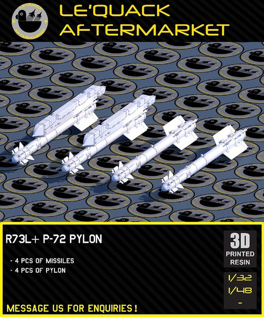 R-73L + P-72 3D printed resin scale model accessory