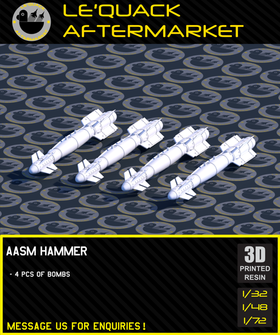 AASM-250 "HAMMER" 3D printed resin scale model accessory