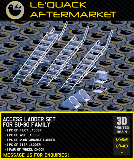 Access Ladder Set for SU-30 Family 3D printed resin scale model accessory