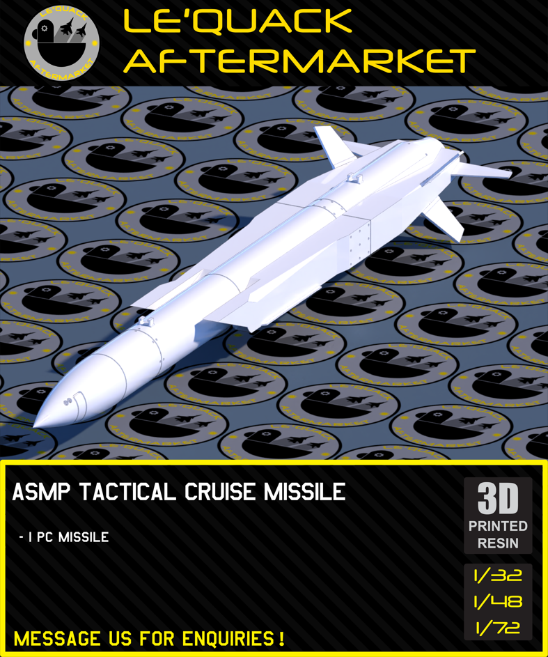 ASMP Tactical Cruise Missile 3D printed resin scale model accessory
