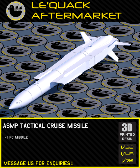 ASMP Tactical Cruise Missile 3D printed resin scale model accessory