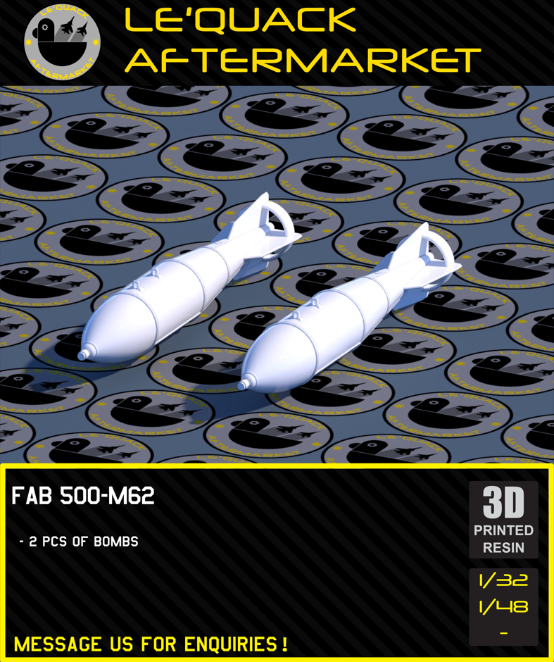 FAB 500-M62 3D printed resin scale model accessory