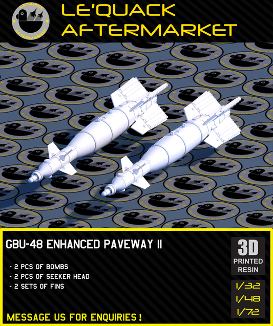 GBU-48 Enhanced Paveway II 3D printed resin scale model accessory