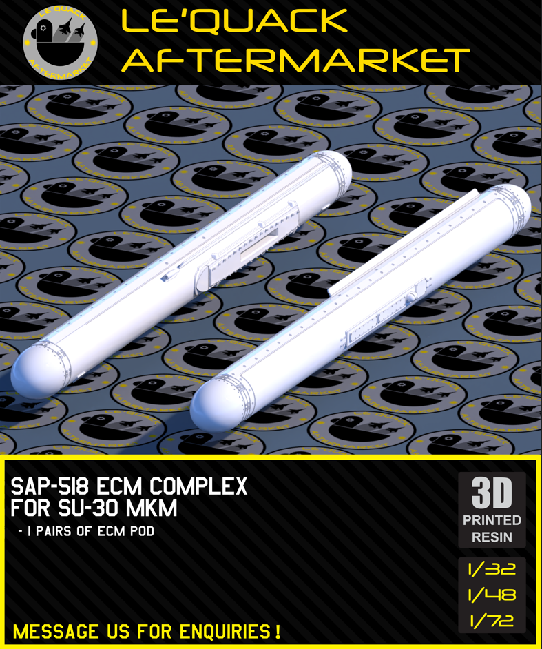 SAP-518 ECM Complex for SU-30MKM 3D printed resin scale model accessory