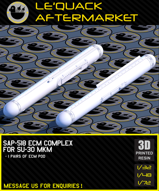 SAP-518 ECM Complex for SU-30MKM 3D printed resin scale model accessory