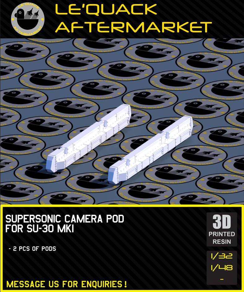 Supersonic Camera Pod for SU-30MKI 3D printed resin scale model accessory