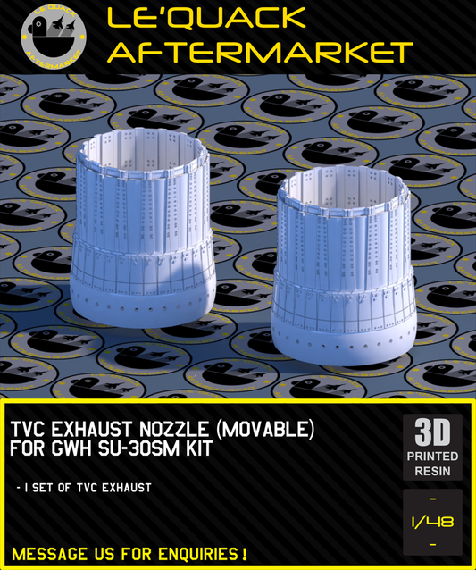 TVC Exhaust Nozzle (Movable) for GWH SU-30SM Kit 3D printed resin scale model accessory