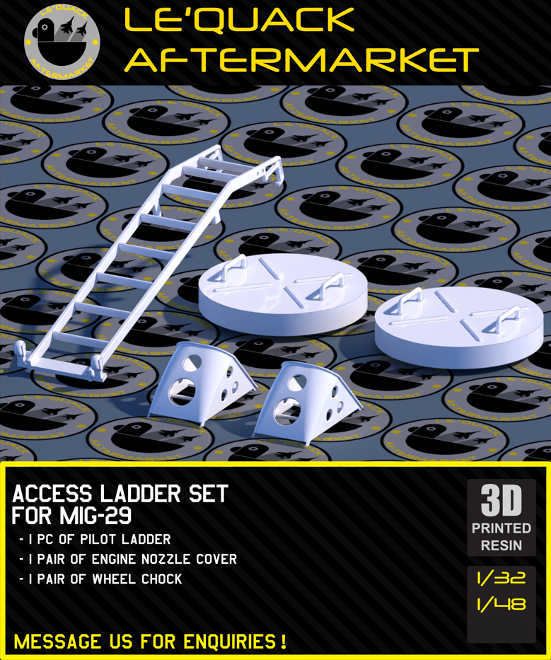 Access Ladder Set for MiG-29 3D printed resin scale model accessory