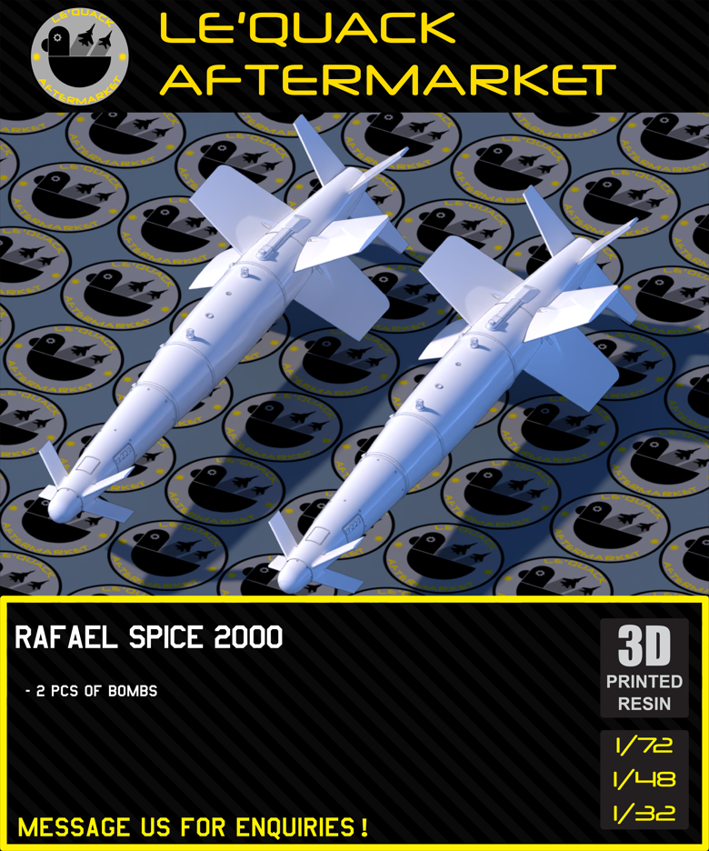 Rafael Spice 2000 3D printed resin scale model accessory